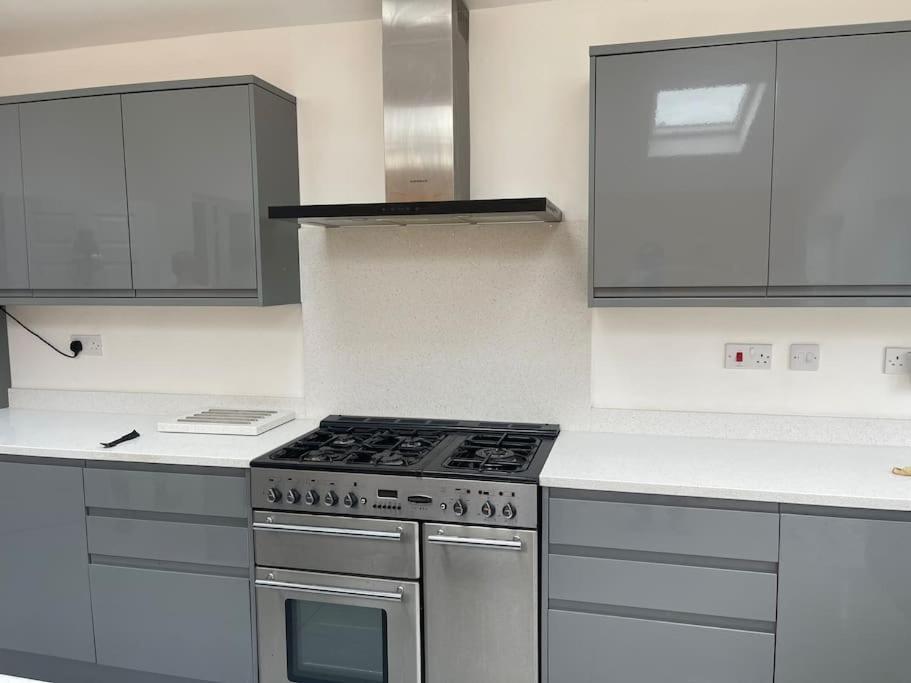 Luxurious Detached Holiday House Free Parking Near Airport Town Centre Railway Station Luton  Exterior foto